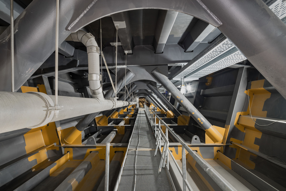 Innenleben einer Autobahnbrücke Stahlbau